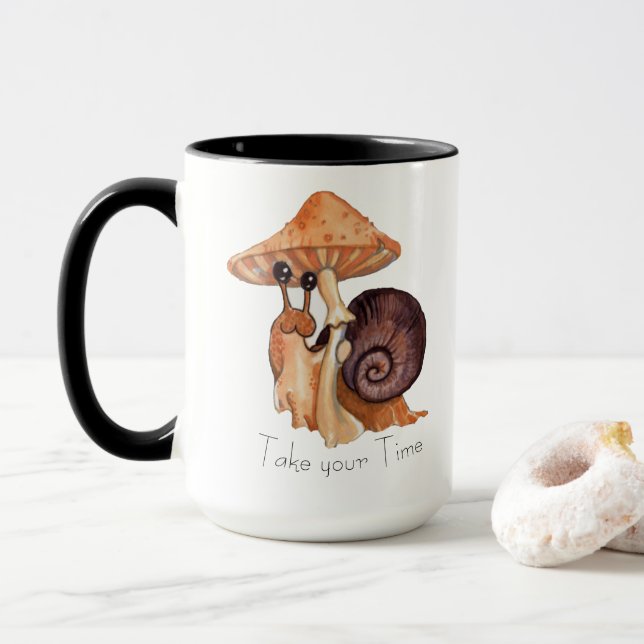 Taza Caracoles del cuidado del uno mismo (Con donut)