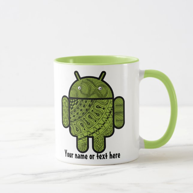Taza Carácter Pancho Doodle para robot Android™ (Derecha)