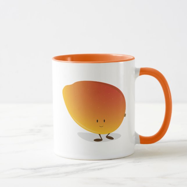 Taza Carácter sonriente del mango (Derecha)