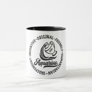 Taza Características del Rótulo de Zodiaco Cutáneo/Acua