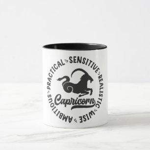 Taza Características del Rótulo de Zodiaco Cute/Caprico