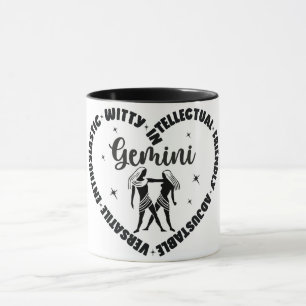 Taza Características del Rótulo de Zodiaco Cuto/Gemini