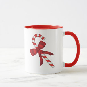 Taza Caramelo de Navidad con Lazo Rojo