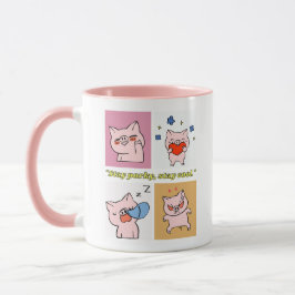 Taza caras de cita de cerdo