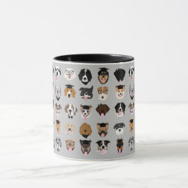 Taza Caras de perro de graduación