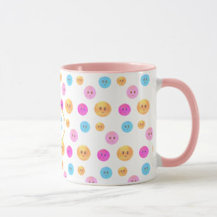 Taza Caras Felices Multicolores Lindas