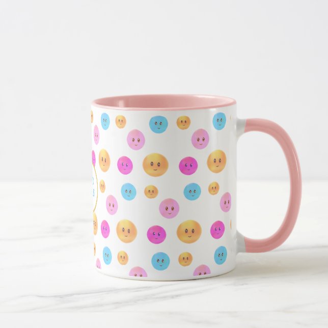 Taza Caras Felices Multicolores Lindas (Derecha)