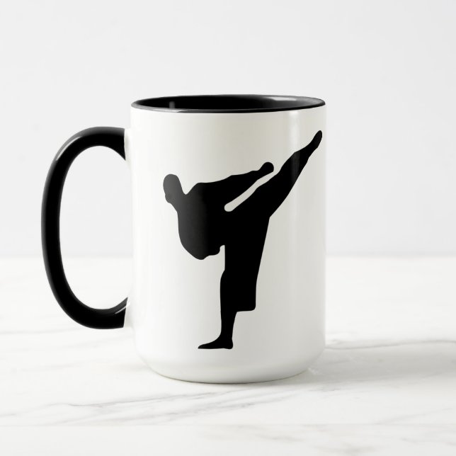 Taza Carate / Taekwondo Kick Silhouette Café Mug (Izquierda)