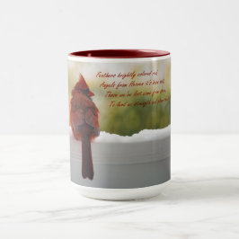 Taza Cardenal con el visitante del poema del cielo