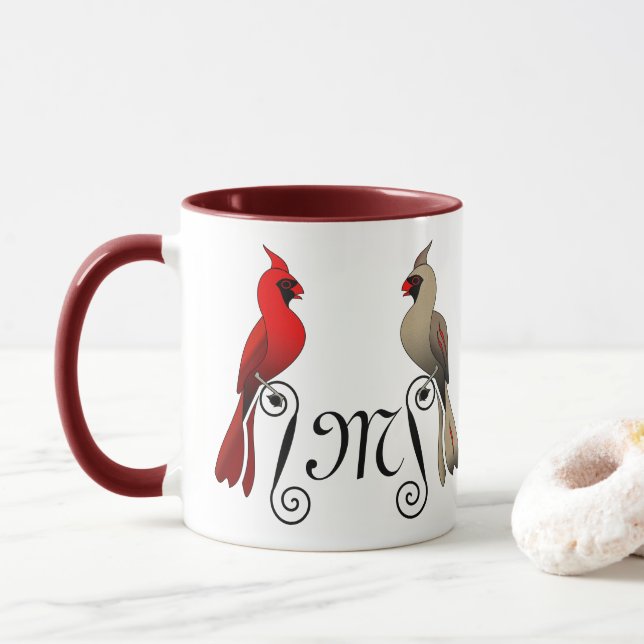Taza Cardenal norte SongBird (Con donut)