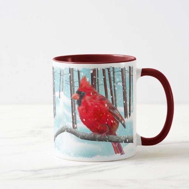 Taza Cardenal rojo de 11 oz Mug (Derecha)