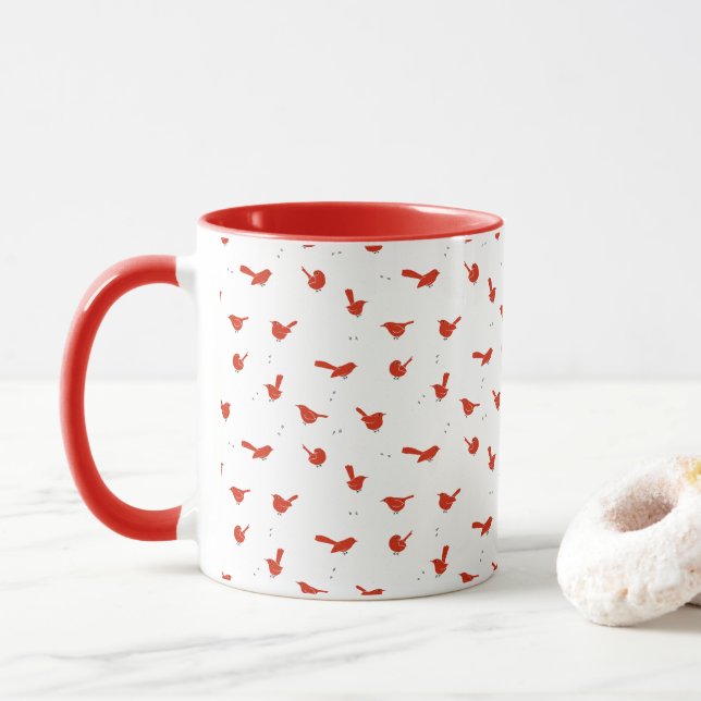 Taza Cardinal Red Bird Coffee Mug (Con donut)