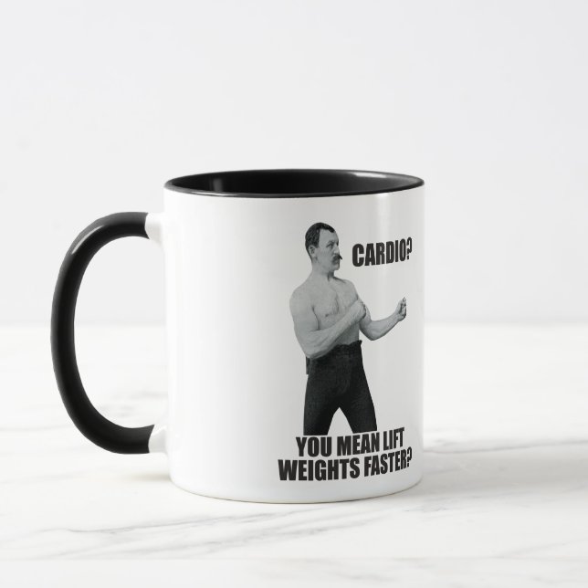 Taza Cardio - Lift Weights Más Rápido - Overvarly Man (Izquierda)
