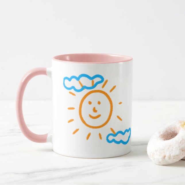 Taza Cargar los dibujos de los niños convierte los dibu (Con donut)