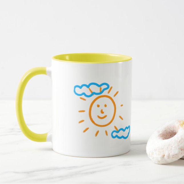 Taza Cargar los dibujos de los niños convierte los dibu (Con donut)