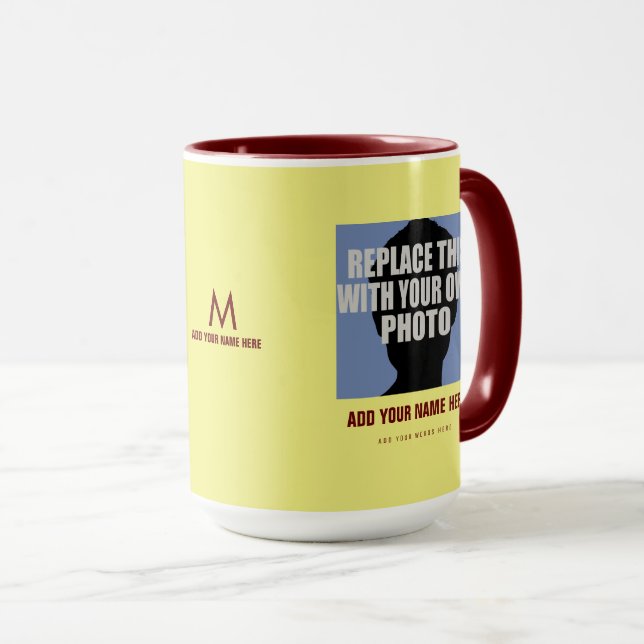 Taza Cargar tu propia imagen, crear foto (Anverso derecho)