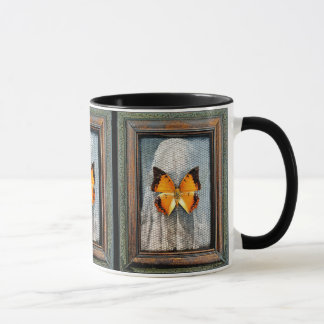 Taza Cargos bordeados de negro café mariposa Mug NV2
