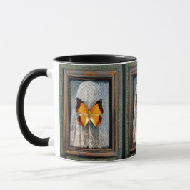 Taza Cargos bordeados de negro café mariposa Mug NV2