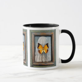 Taza Cargos bordeados de negro café mariposa Mug NV3