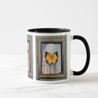 Taza Cargos bordeados de negro café mariposa Mug NV3