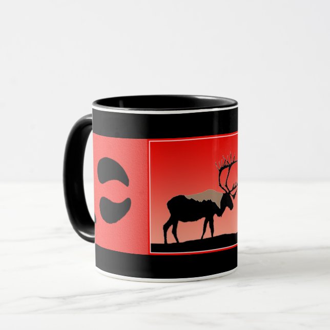 Taza Caribou at Sunset - Arte original de la vida salva (Anverso izquierdo)