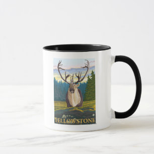 Taza Caribú en el salvaje - nacional de Yellowstone