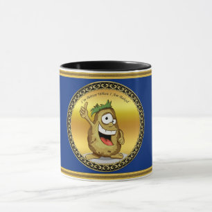 Taza Caricatura de papa con pelo verde