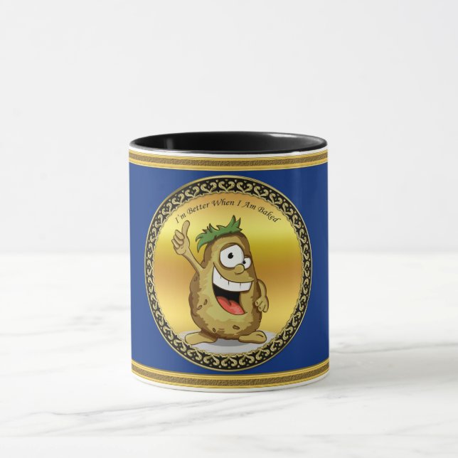 Taza Caricatura de papa con pelo verde (Centro)
