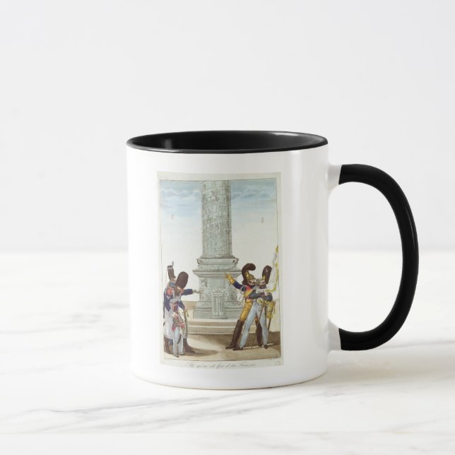 Taza caricatura de soldados en el Colonne Vendome (Derecha)