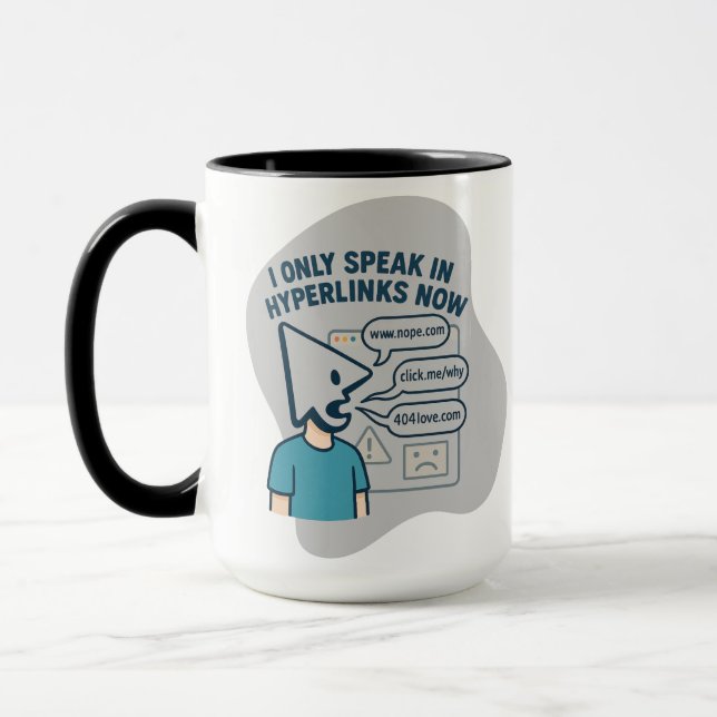 Taza Caricatura divertida con la cabeza del cursor del  (Izquierda)