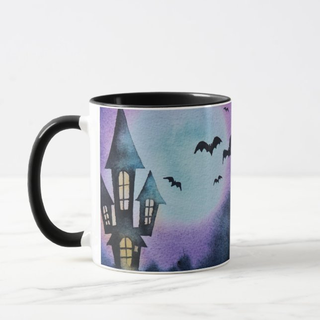 Taza Caricatura embrujada en la casa Luna llena Mug de  (Izquierda)
