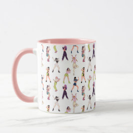 Taza Caricatura texturizada K-pop femenina