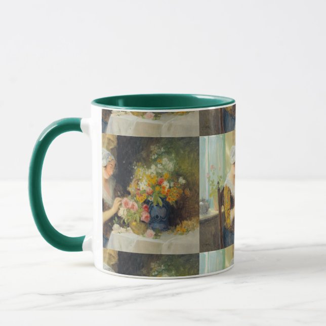 Taza Carl Duxa Vintage Flores de Arqueo (Izquierda)
