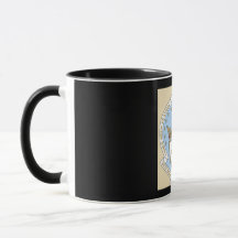 Taza carmelita con el fondo negro