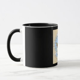 Taza carmelita con el fondo negro