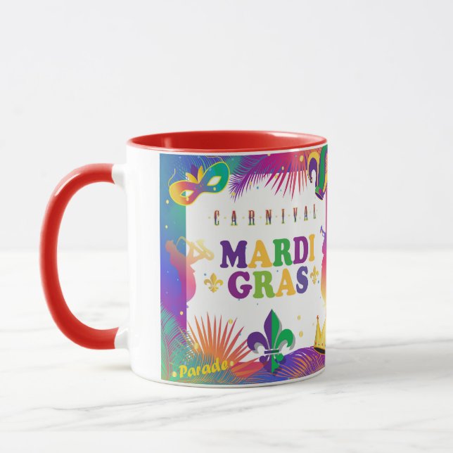 Taza Carnaval de música Mardi Gras Fleur Tropical de Li (Izquierda)