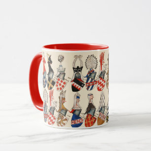 TAZA CARNE DE ARMAS DE PARTIDOS DE TORNEO MEDIEVAL