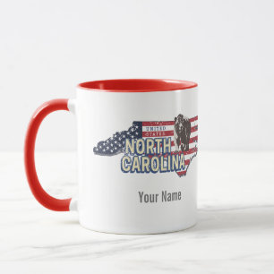Taza Carolina del Norte Estado Estados Unidos Mapa USA 