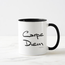 Taza CARPE DIEM, aproveche el día, café moderno