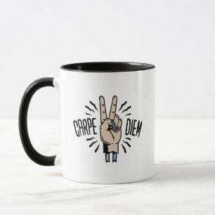 Taza Carpe Diem Graciosa Cita Motivadora Retro