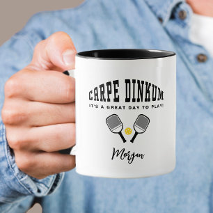 Taza Carpe Dinkum Pickleball Cotización de nombre perso