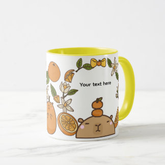 Taza Carpincho Adorable con Naranjas
