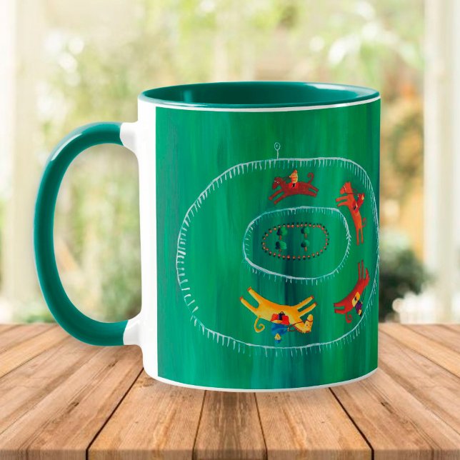 Taza Carrera de caballos moderna (Subido por el creador)