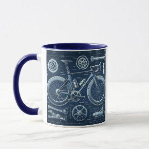 Taza Carretera, boceto en bicicleta, tazón para café, a