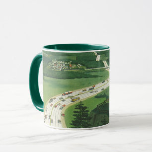 Taza Carreteras escénicas americanas antiguas, viaje po