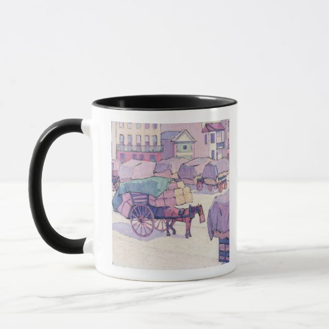Taza Carros del heno, mercado del Cumberland (aceite en (Izquierda)