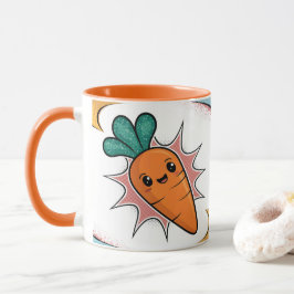 Taza Carrot Style Comic Naranja White Combo Mug