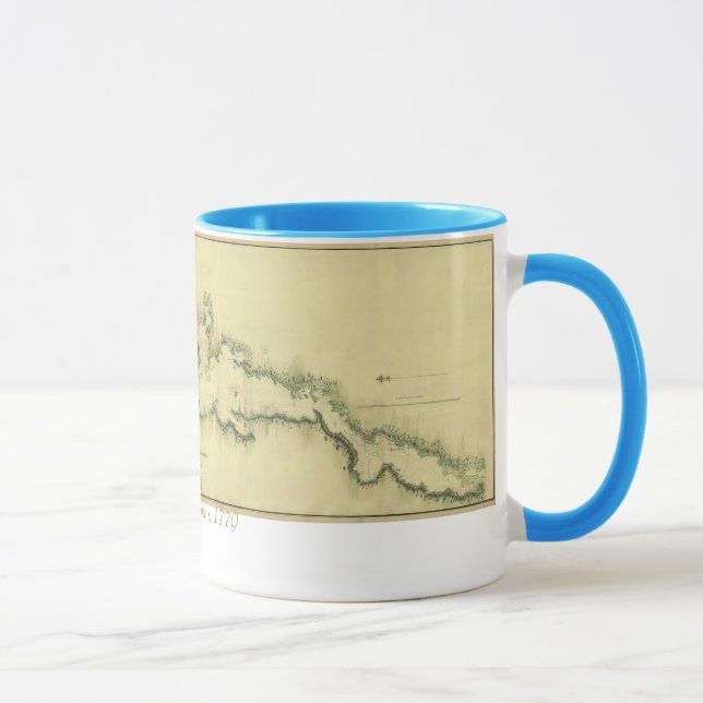 Taza Carta 1779 del lago Champlain (Derecha)