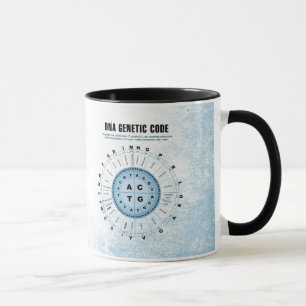 Taza Carta de código genético de la DNA