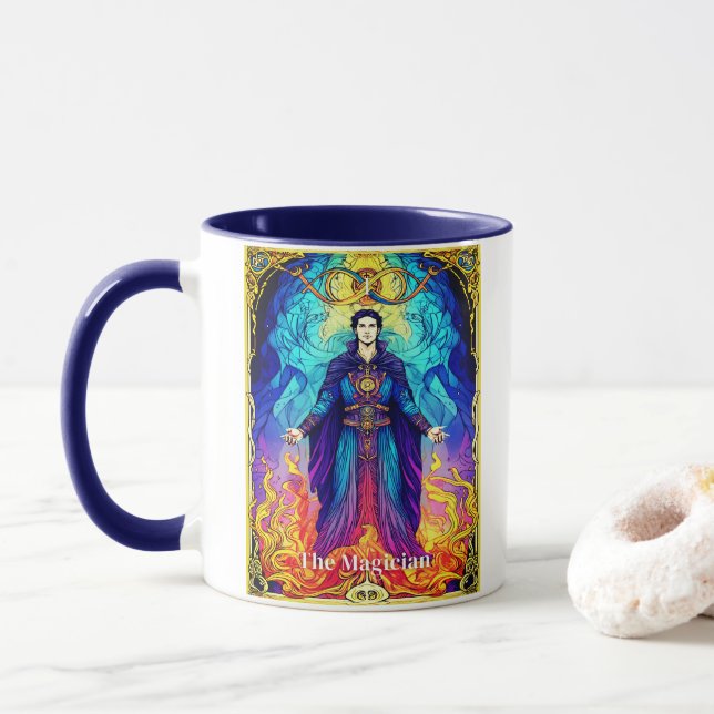 Taza Carta de Tarot El Mago (Con donut)